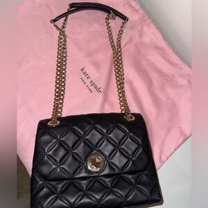 Kate Spade Black Quilted Chain Shoulder Bag